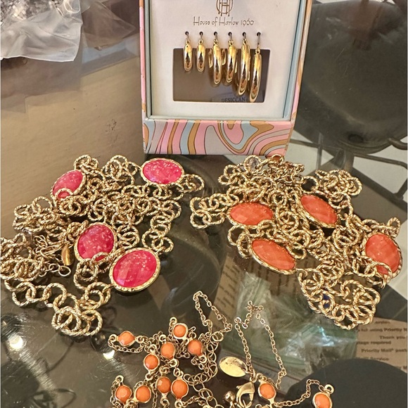 House of Harlow nwt and charming Charlie necklaces #3 hoops bundle. - Picture 6 of 6
